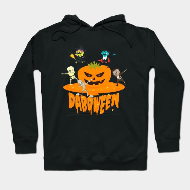 Dabbing Vampire Witch Skeleton Zombie Mummy Halloween Hoodie by klausgaiser